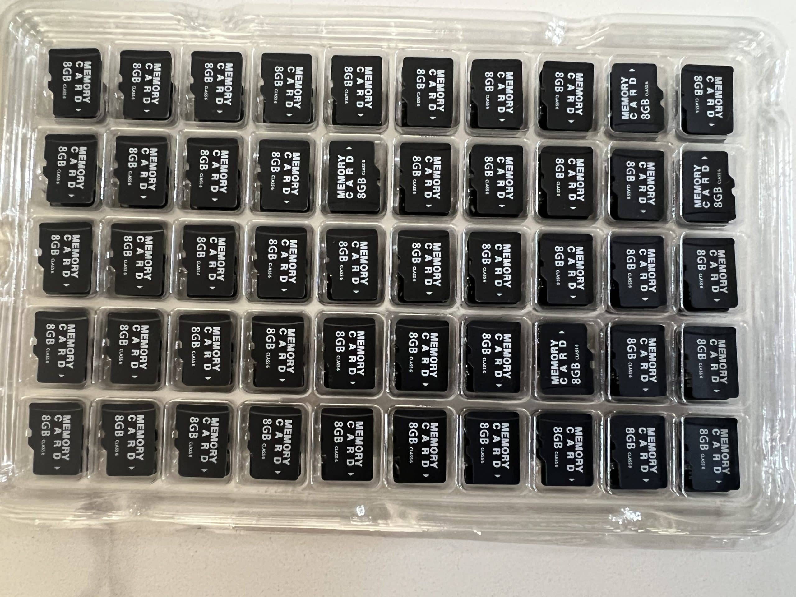 100pcs bulk 8gb micro sd cards